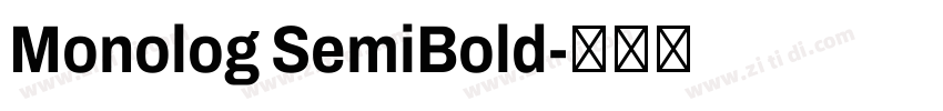 Monolog SemiBold字体转换